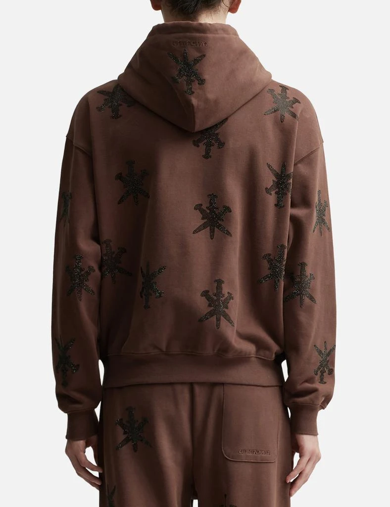 UNKNOWN Brown Black Rhinestone Hoodie 4