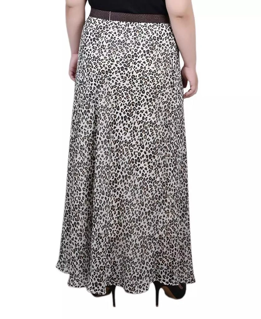 NY Collection Plus Size Chiffon Maxi Skirt 2