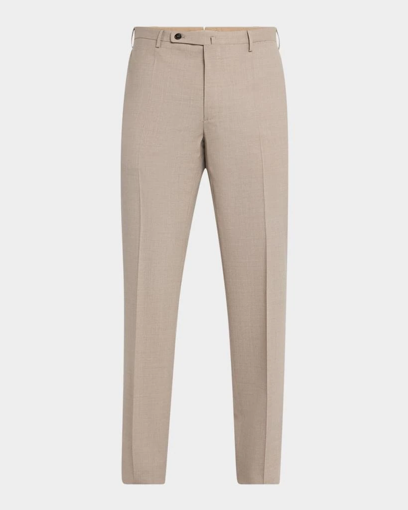 Incotex Ivory Men's Super 130s Tropical Wool Pants 1