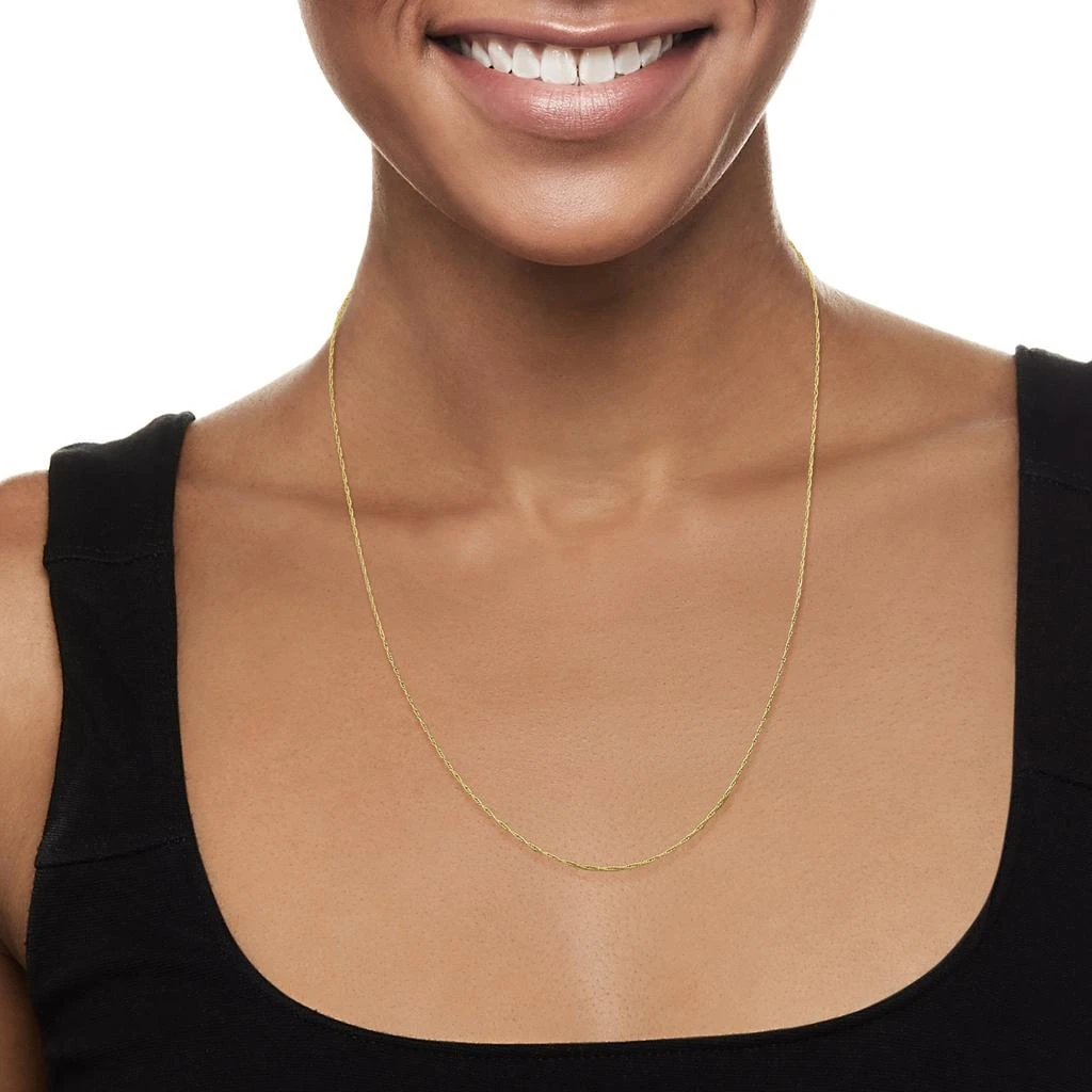 Ross-Simons Italian 1mm 14kt Yellow Gold Rope Chain Necklace 3