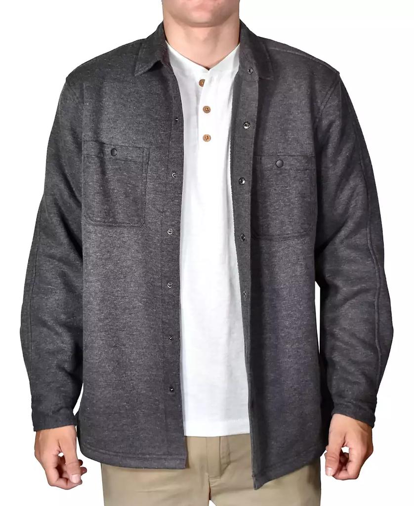Vintage 1946 Men's Spread-Collar Ribbed Fleece-Lined Shirt-Jacket
