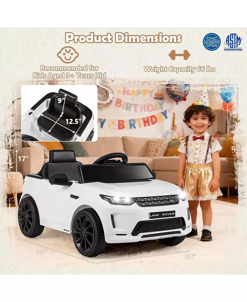 Mecale Licensed Land Rover Kids Ride on Car 12V Battery Powered Kids Electric 3