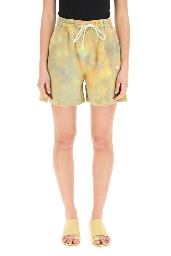 MSGM MSGM Micro Logo Printed Tie-Dye Shorts 2