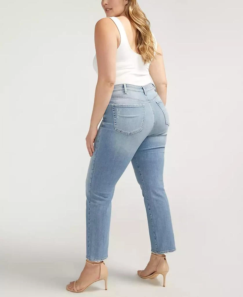 Silver Jeans Co. Plus Size Isbister High-Rise Straight-Leg Jeans 5