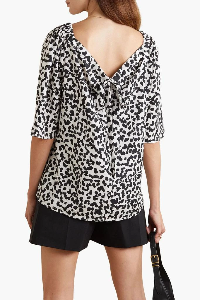 MOTHER OF PEARL Etta gathered printed TENCEL™ Lyocell blouse 3