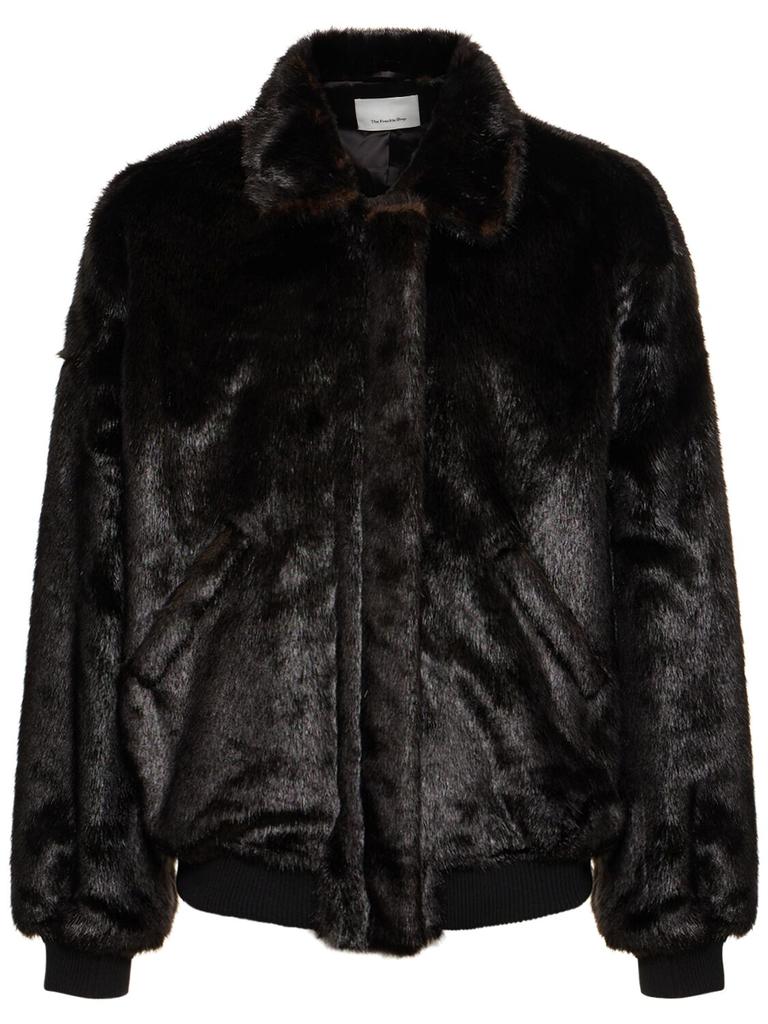 The Frankie Shop Scott Faux Fur Bomber Jacket