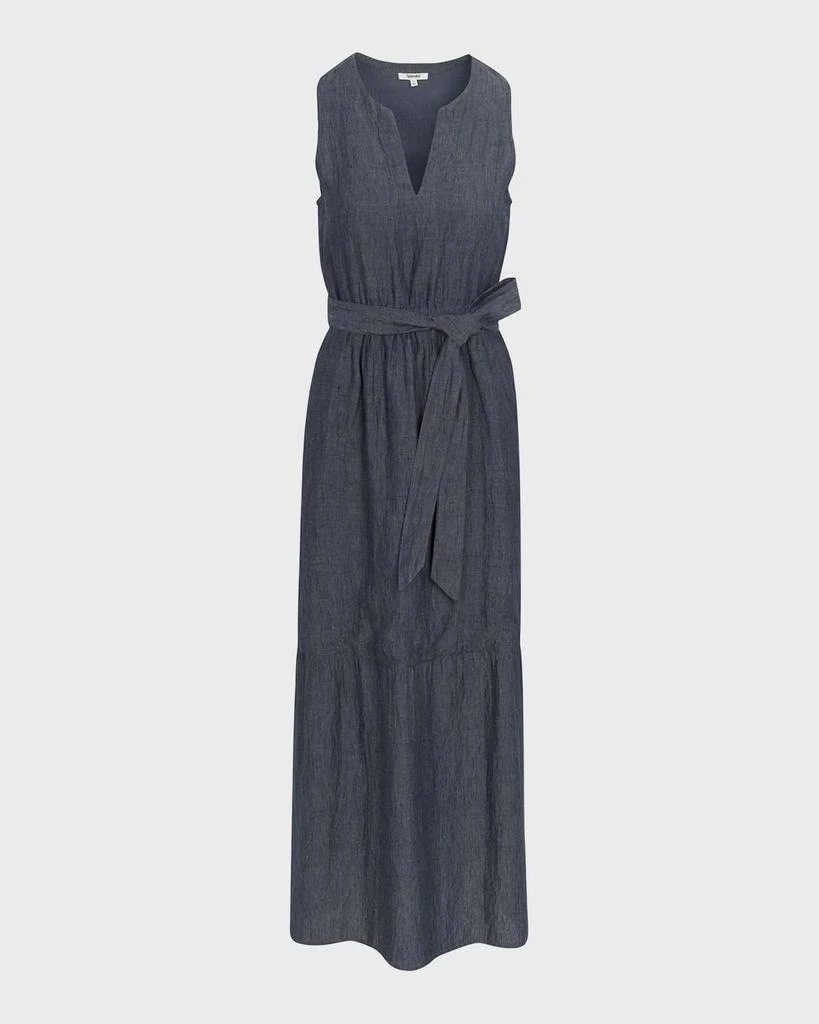 Splendid Stella Sleeveless Tie-Belt Linen Maxi Dress 1
