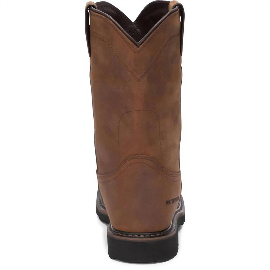 Justin Men's Drywall 10" Waterproof Steel Toe Work Boots In Whiskey 5