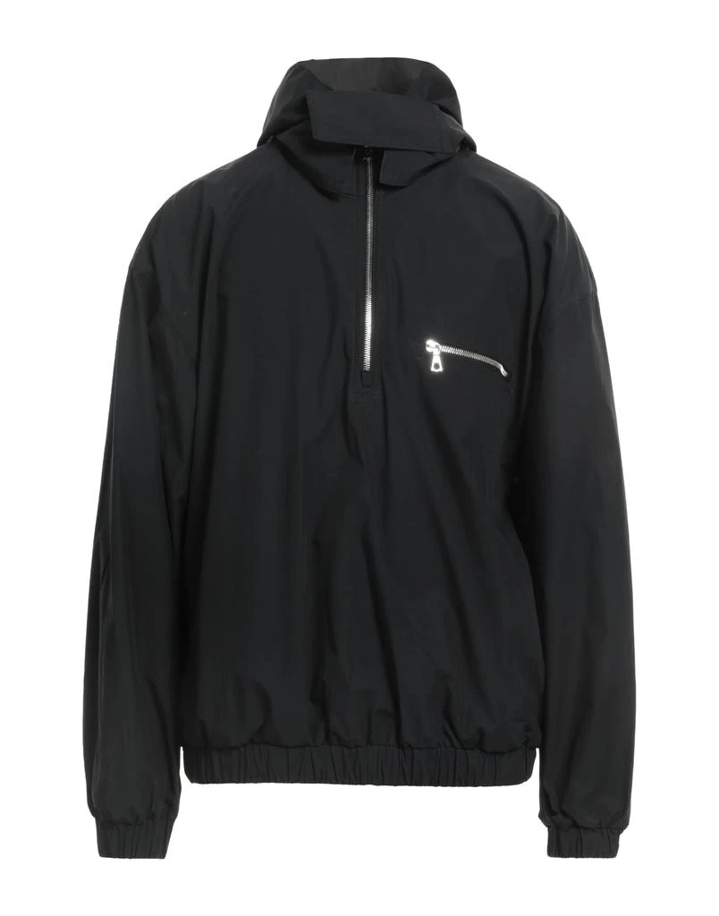 Rier Black Cotton Waxed Windbreaker S - Coats - BeyondStyle