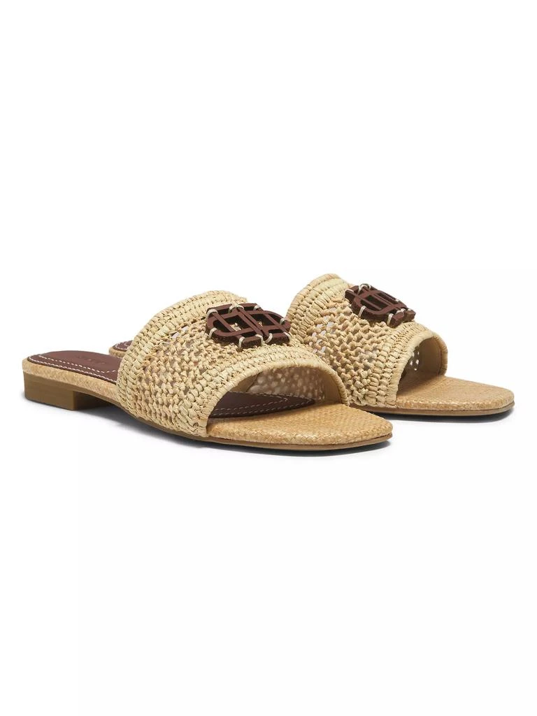 SIMKHAI Delphi Raffia Flat Sandals 2