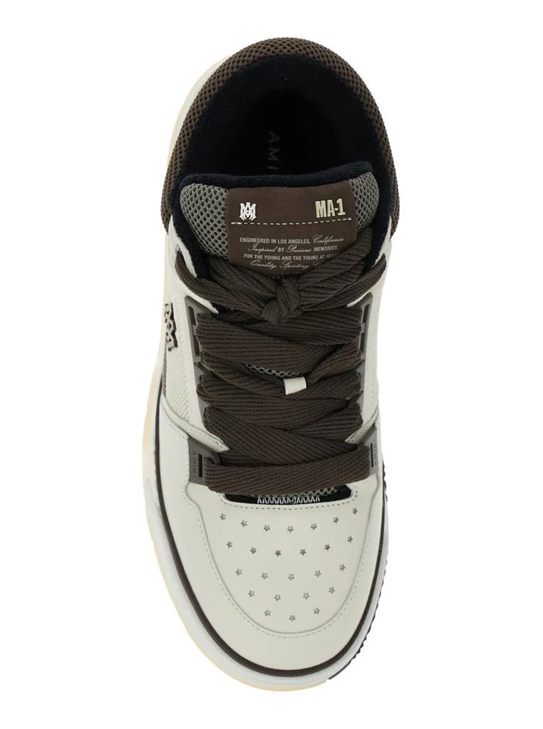 AMIRI Brown Low Top Sneakers With Logo Detail On The Side And Mesh Panels In Suede Man 4