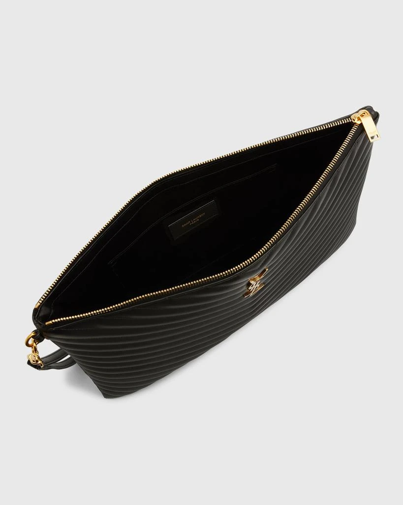 Yves Saint Laurent YSL Monogram Large Pouch in Smooth Leather 3