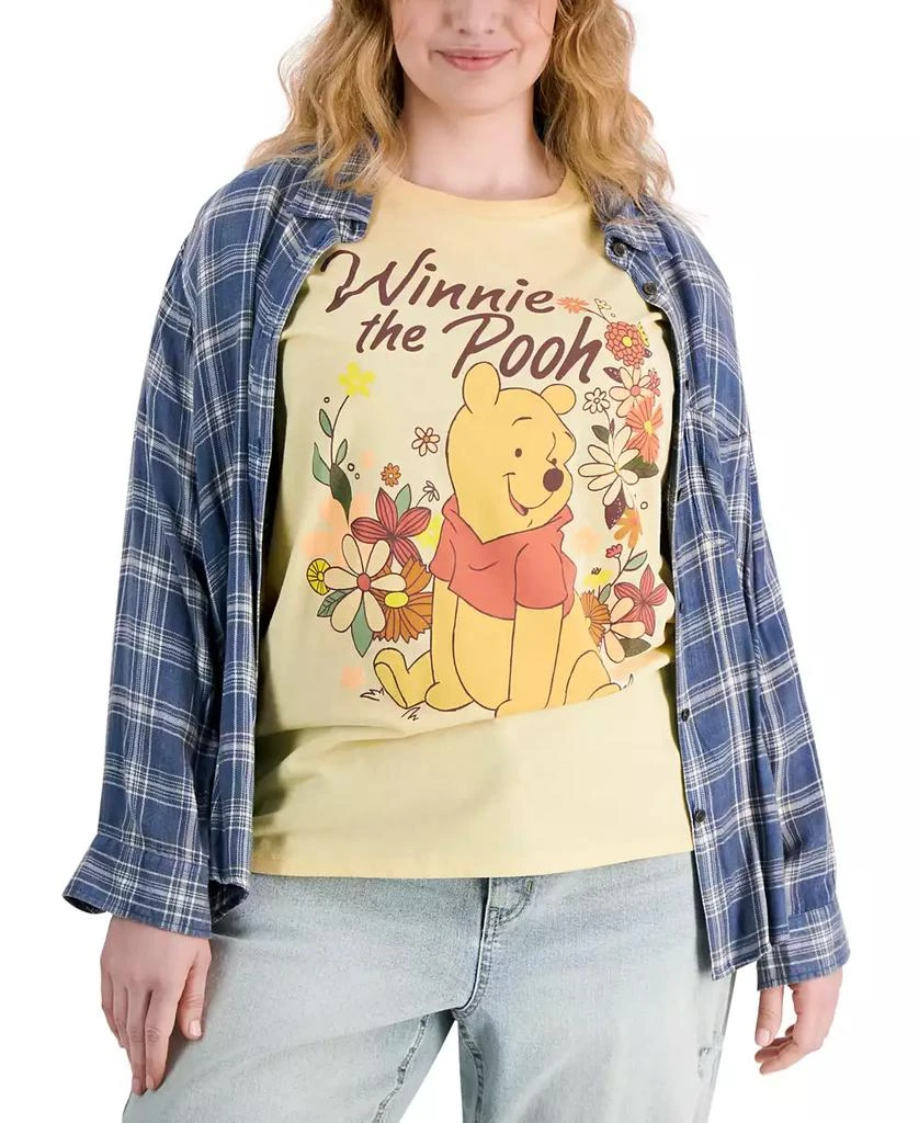 Disney Trendy Plus Size Winne-the-Pooh Floral Tee 3