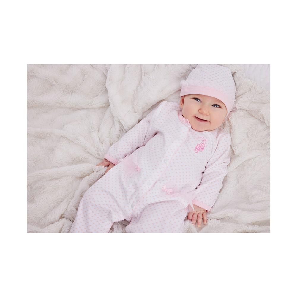 Little Me Baby Girls Ballerina Coverall with Matching Hat, 2 Piece Set