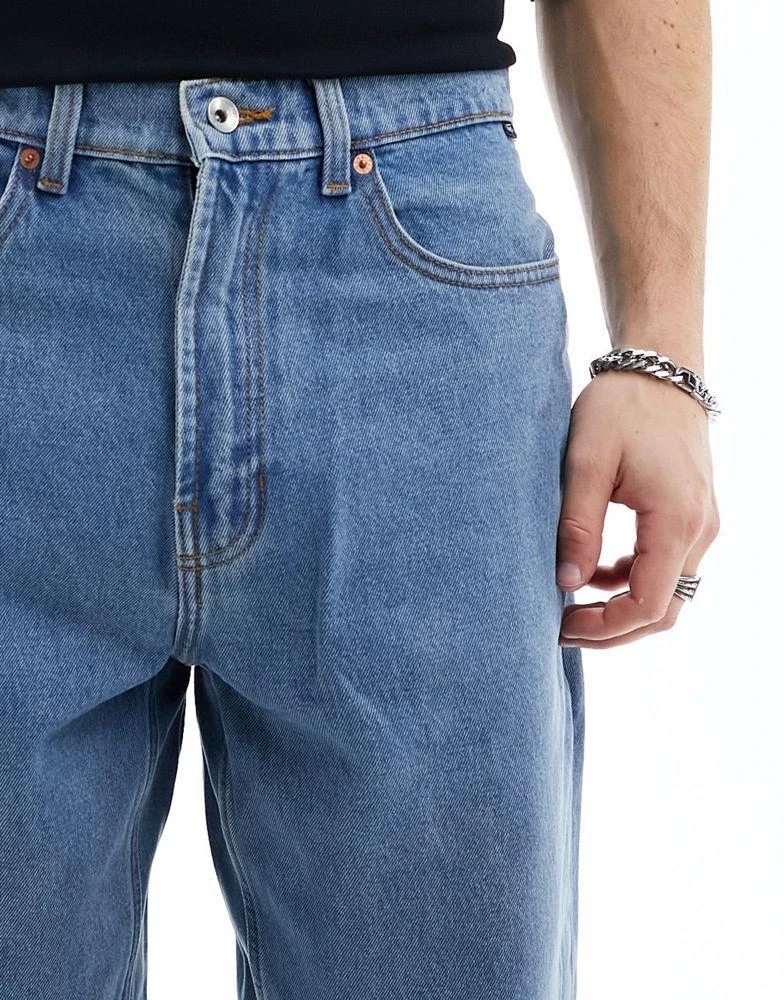 Vans Vans check-5 baggy denim jeans in mid-blue wash 4