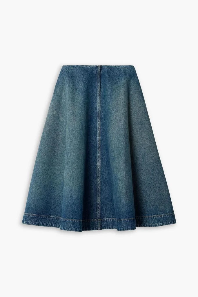 Khaite Renta denim midi skirt