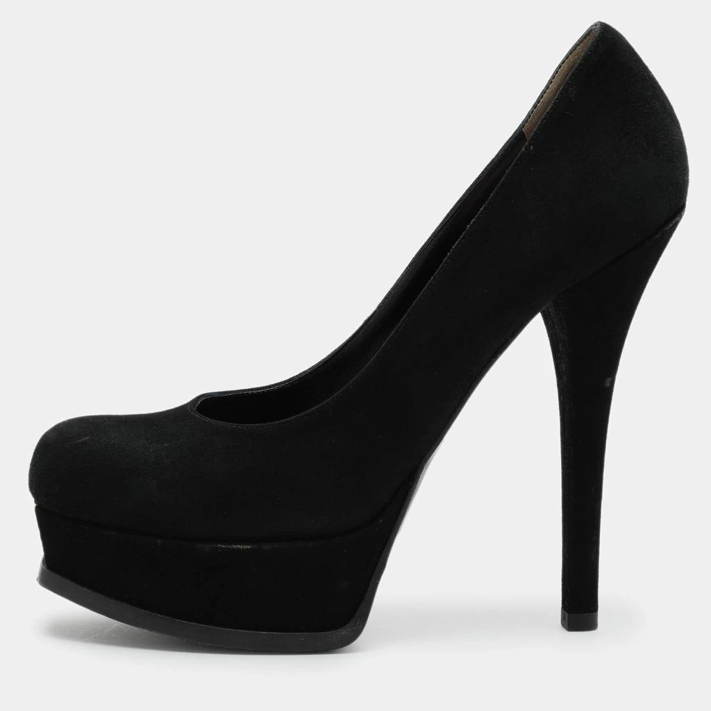 Fendi Fendi Black Suede Fendista Platform Pumps Size 39 1