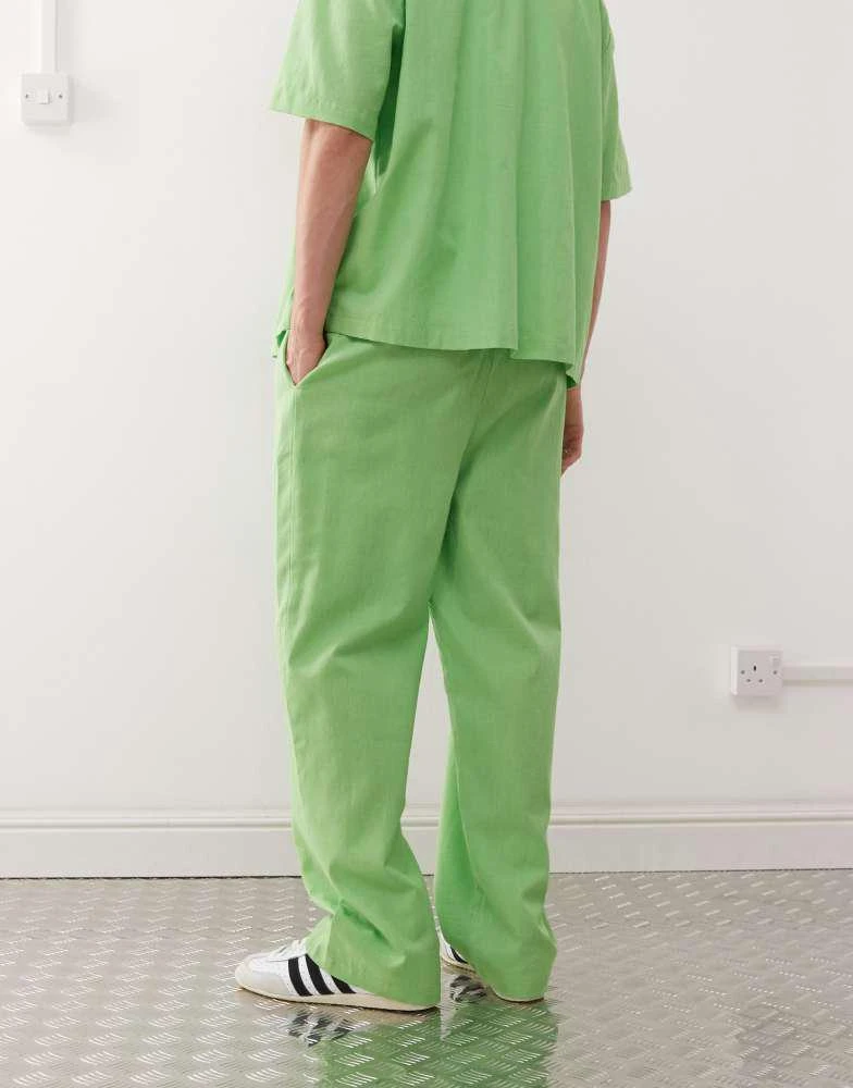 COLLUSION COLLUSION textured woven trouser in light green - LGREEN 2