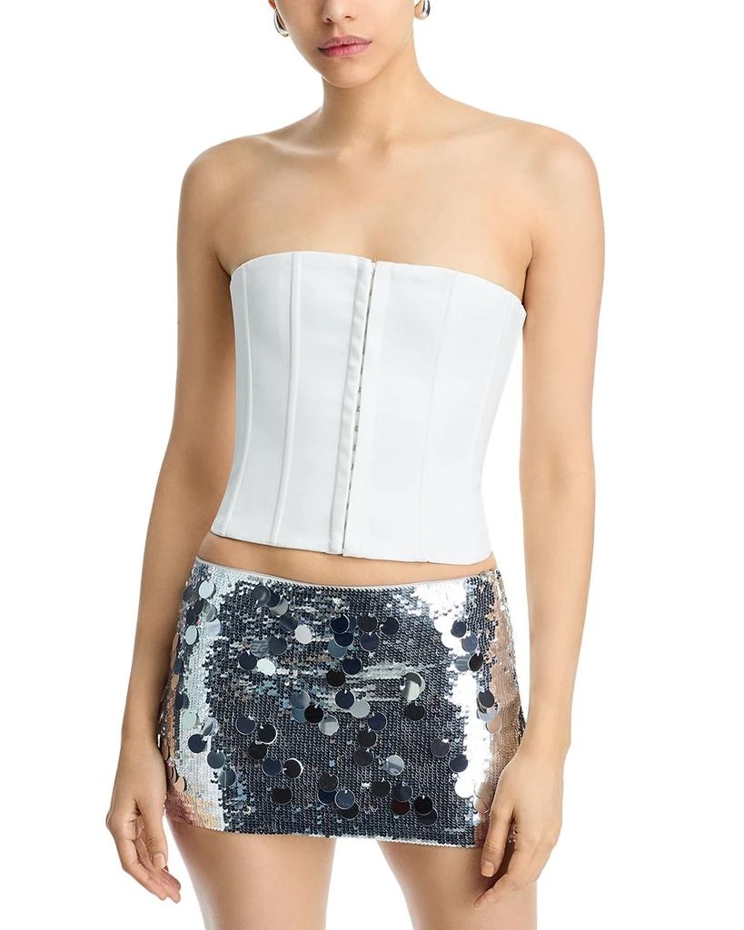 Danielle Guizio Satin Corset Top 1