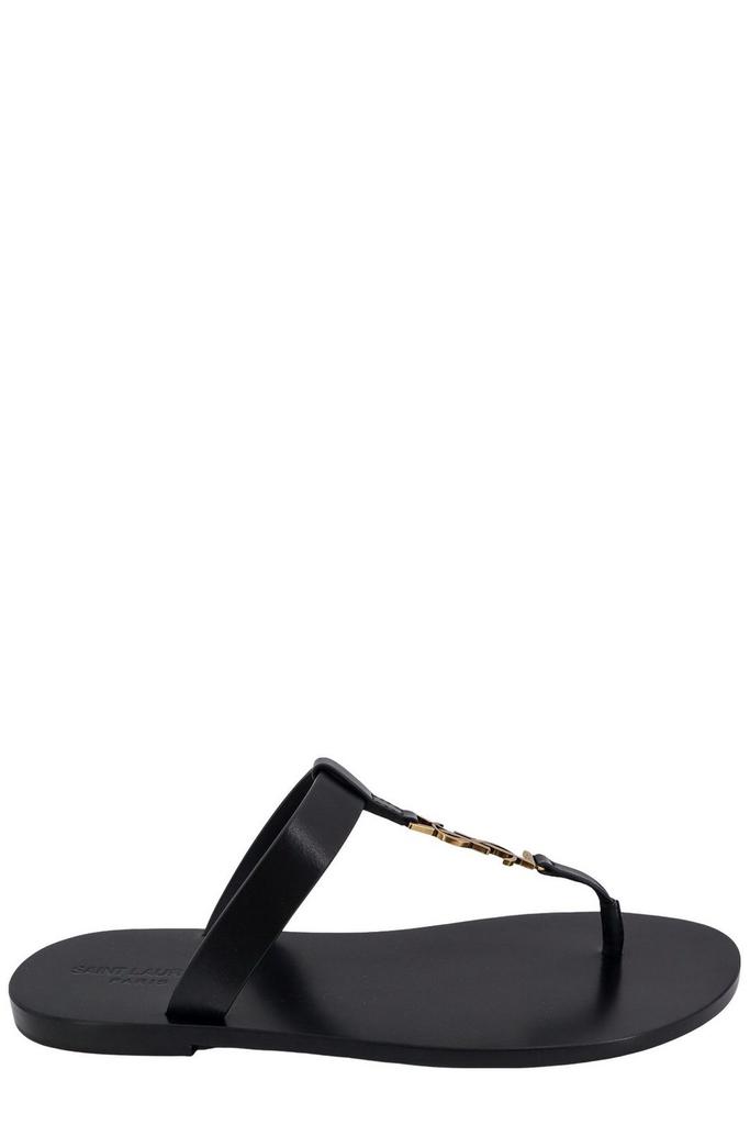 Saint Laurent ロゴ Cassandre プラーク スライド サンダル Yves Saint Laurent Saint Laurent Cassandre Logo Plaque
