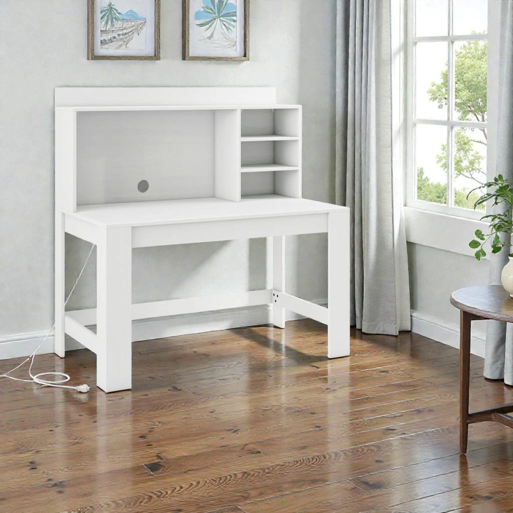 Hivvago 48" Workstation Desk with Cable Routing Hole and Safety Anti-Tip Mechanism