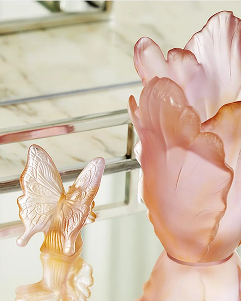 Daum Butterfly in Amber & Fuchsia 3