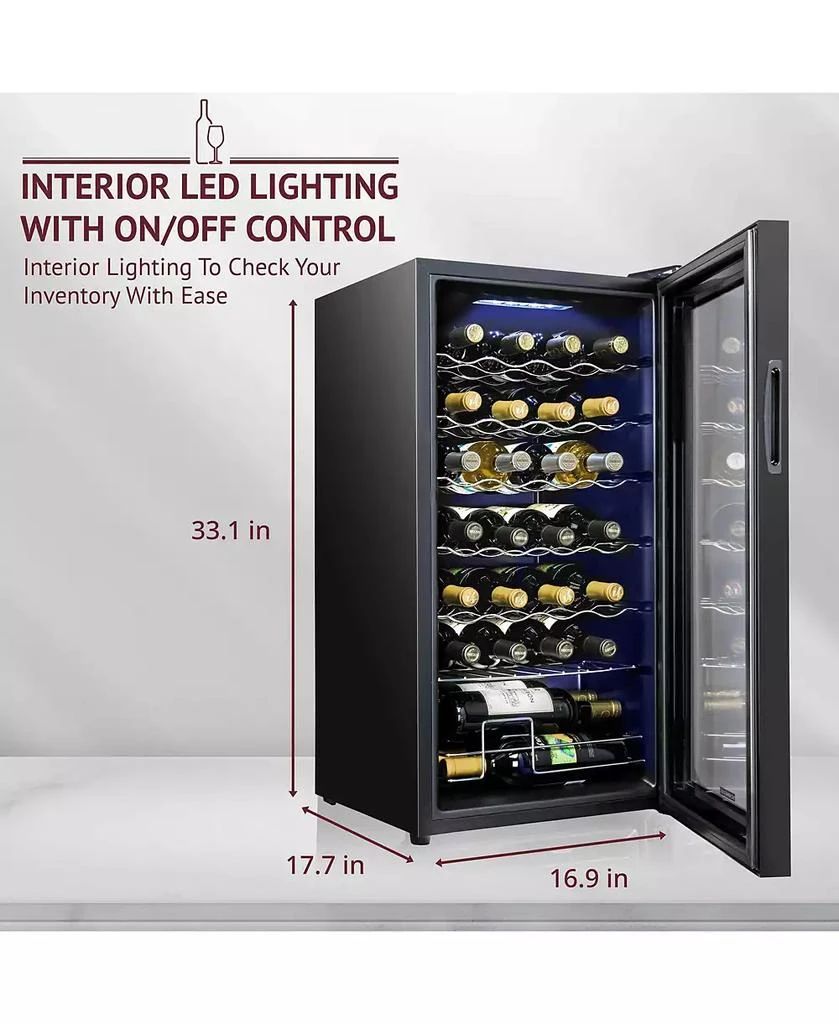 Schmécké Schmecke Wine Fridge, 28 Bottle Wine Cooler, freestanding 3