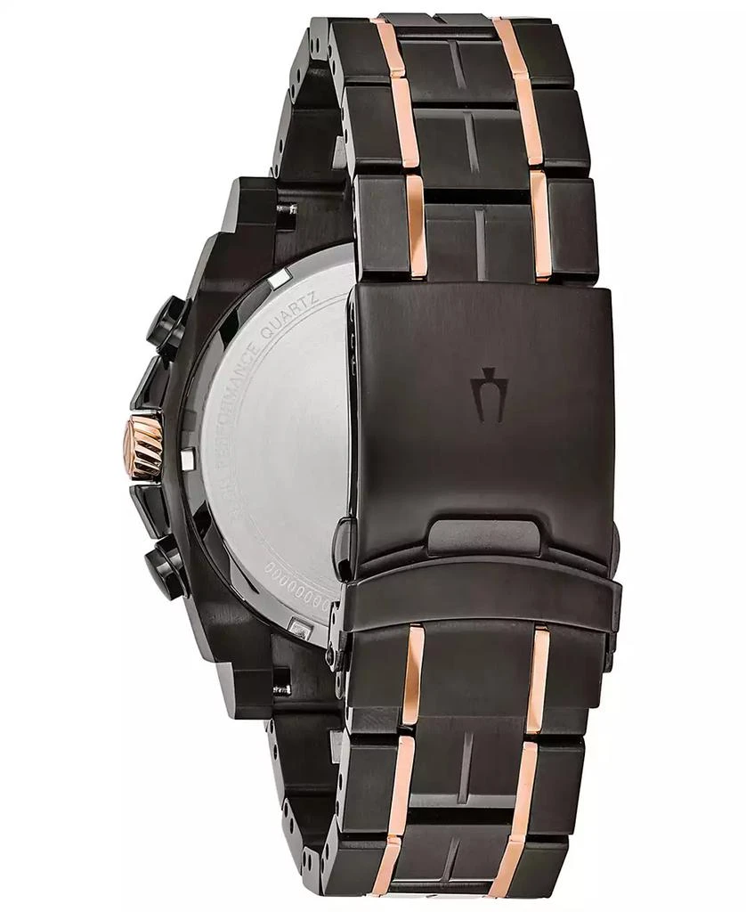 Bulova Men's Precisionist Champlain Diamond-Accent Gray & Rose Gold-Tone Stainless Steel Bracelet Watch 46.5mm 3