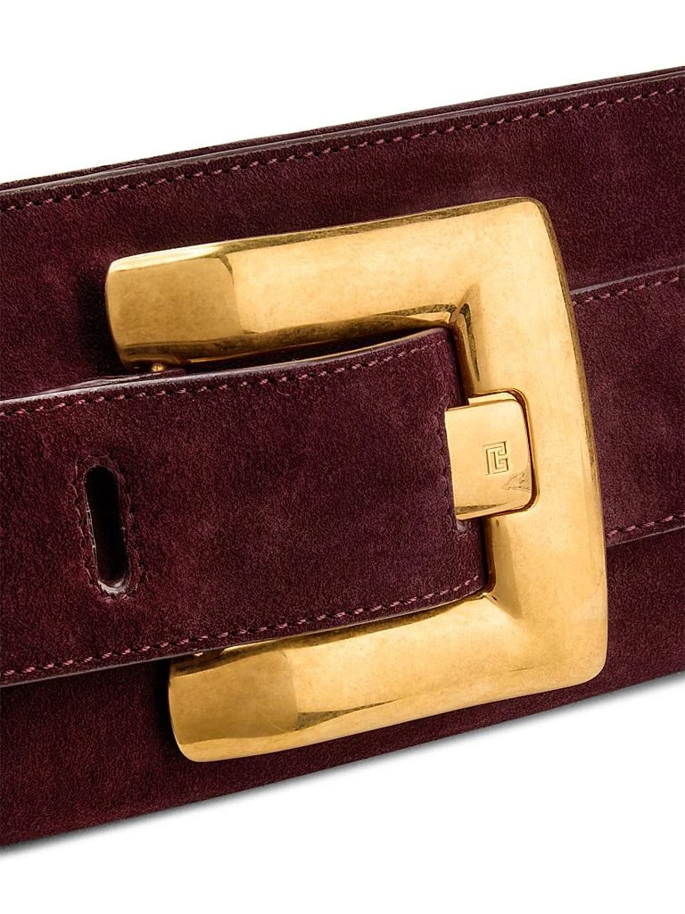 Balmain Mini Anthem Suede Clutch Bag 6