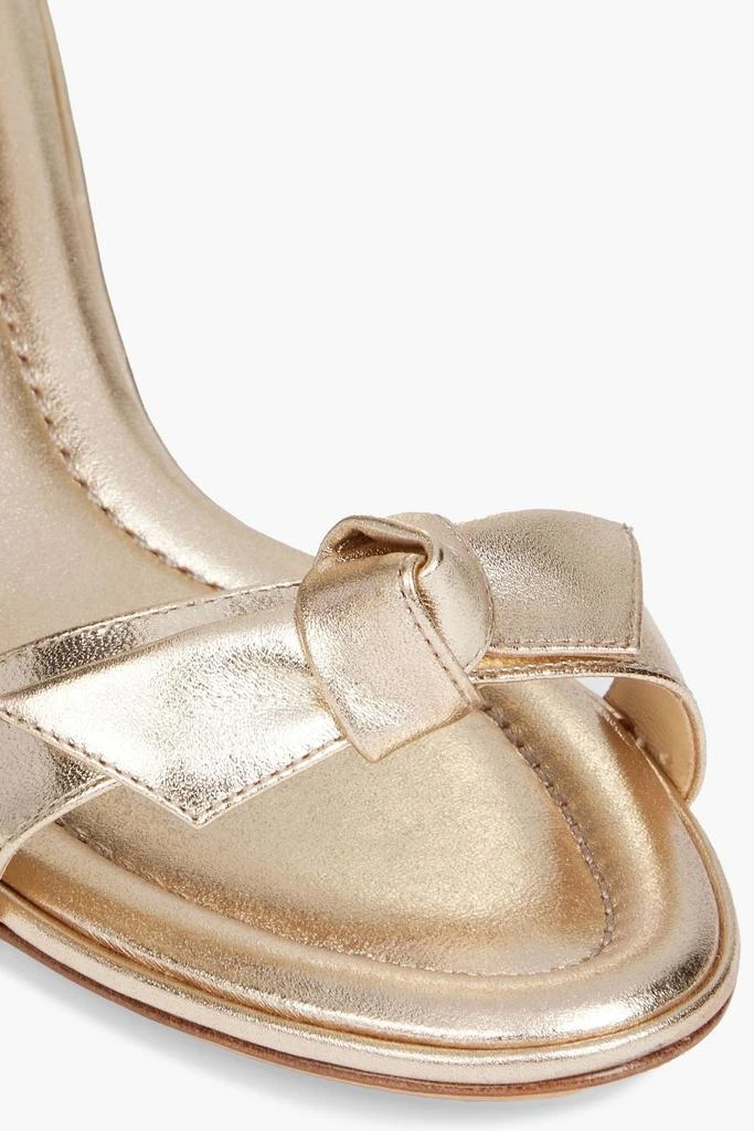 Alexandre Birman Clarita 50 bow-detailed metallic leather sandals 4