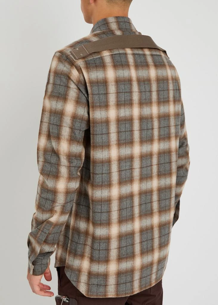Rick Owens Camicia plaid brushed-cotton shirt 3