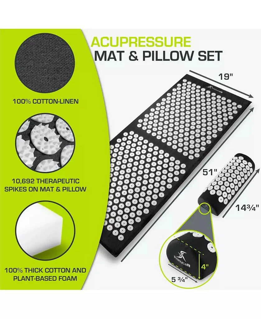 ProsourceFit Full Body Acupressure Mat and Pillow Set 3