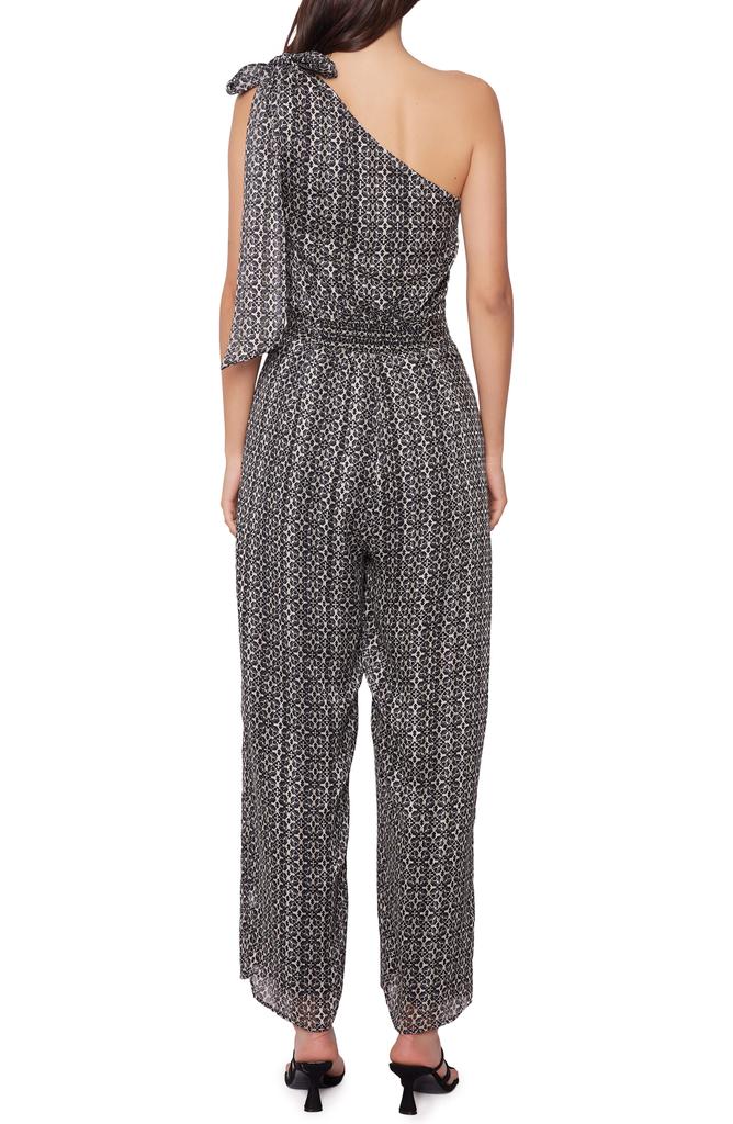 Lost and Wander Mira Geo Print One-Shoulder Jumpsuit