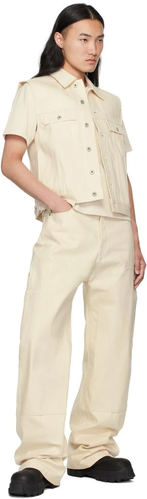 Rick Owens Off-White Hollywood Double Knee Geth Cut Jeans 4