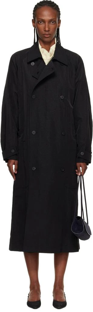 LE17SEPTEMBRE Black Crisp Raglan Trench Coat