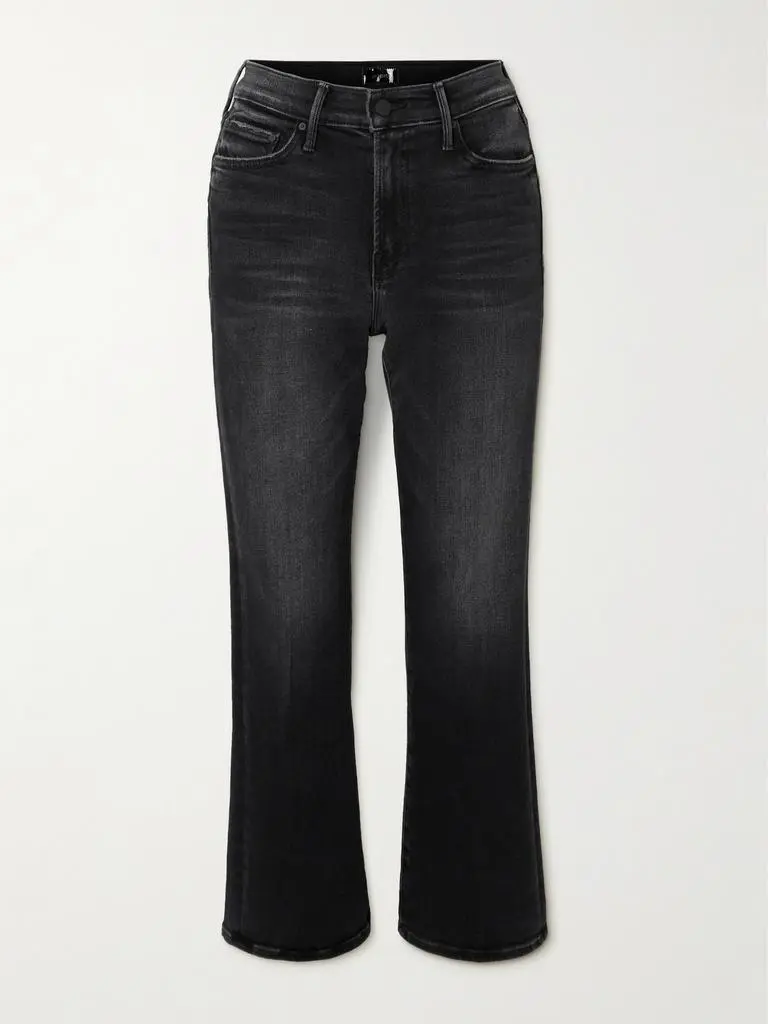 MOTHER The Outsider Flood Cropped Mid-rise Bootcut Jeans