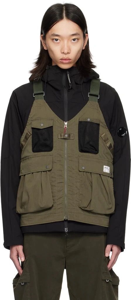 NANGA Khaki Hinoc Ripstop Field Vest 1