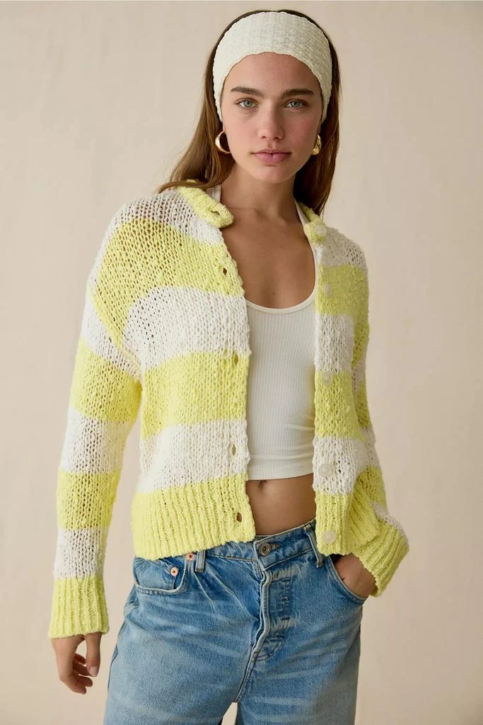 BDG BDG Bridget Cotton Slub Knit Oversized Cardigan