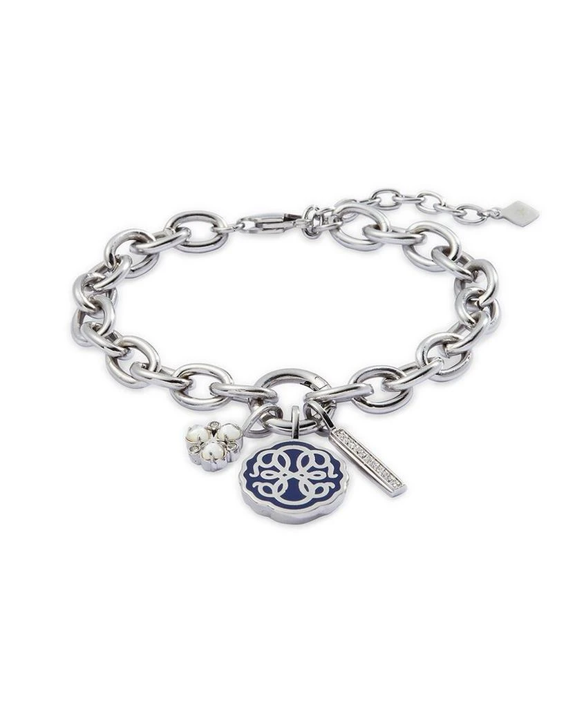 Alex and Ani Symbols Stainless Steel Pearl CZ Interchangeable Bracelet 1