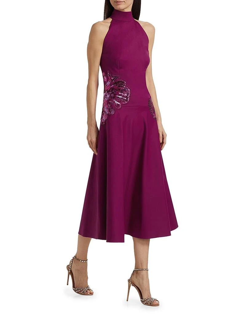 Chiara Boni La Petite Robe Women's Daley Stretch-Cotton Fit & Flare Midi Dress - Ciclamino - Size 16