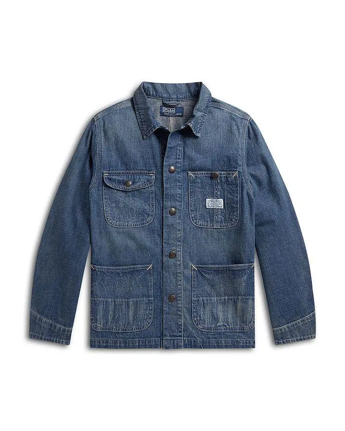 Ralph Lauren Boys' Denim Utility Jacket - Little Kid, Big Kid
