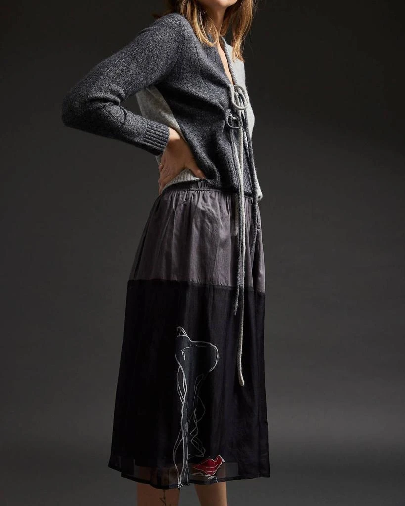 Purple Maroon Purple Maroon - Tie Front Cardigan 2