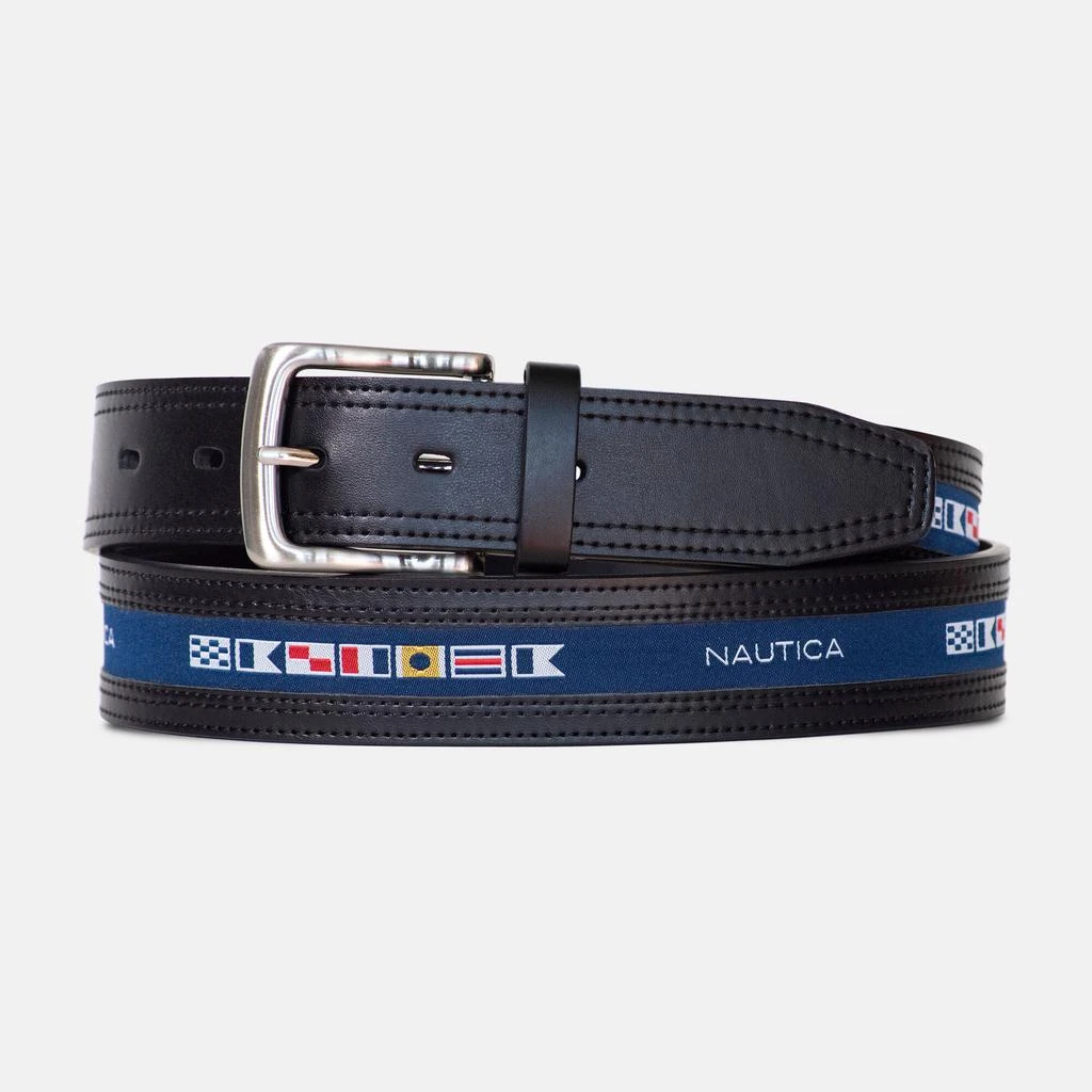 Nautica Mens Reversible Flag Belt 1
