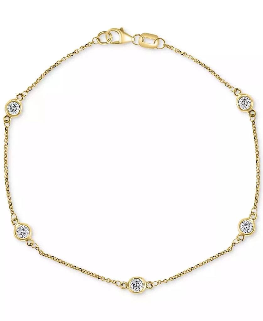 Effy EFFY® Diamond Bezel Link Bracelet (1/2 ct. t.w.) in 14k Yellow Gold 1