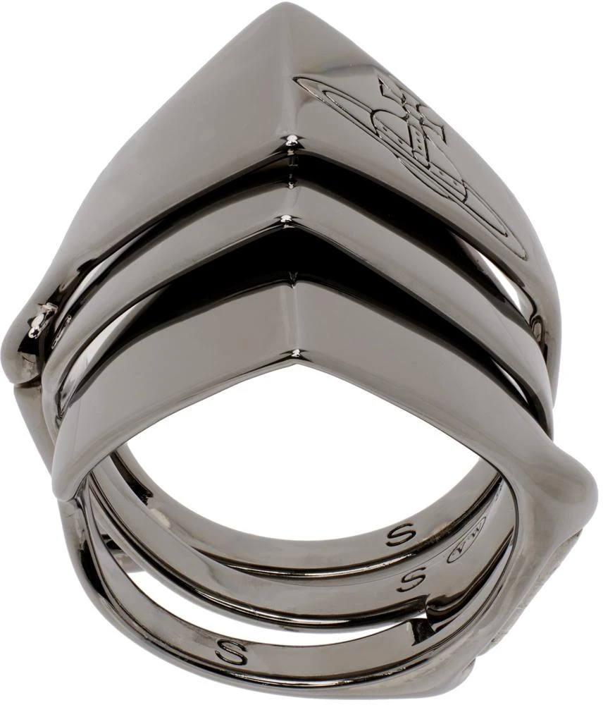Vivienne Westwood Gunmetal Knuckleduster Ring 1