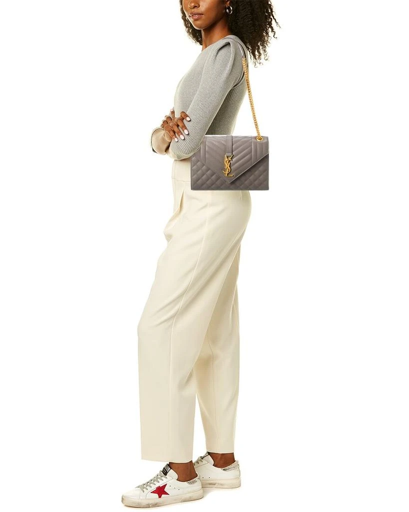 Yves Saint Laurent Envelope Medium Leather Shoulder Bag 4