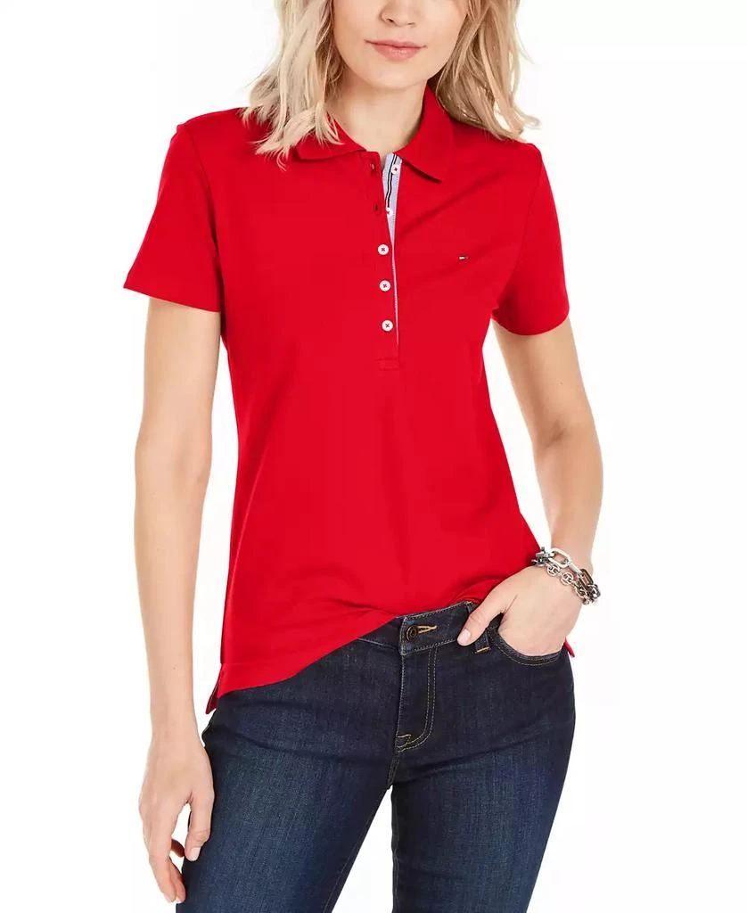 Tommy Hilfiger Women's Solid Short-Sleeve Polo Top 1