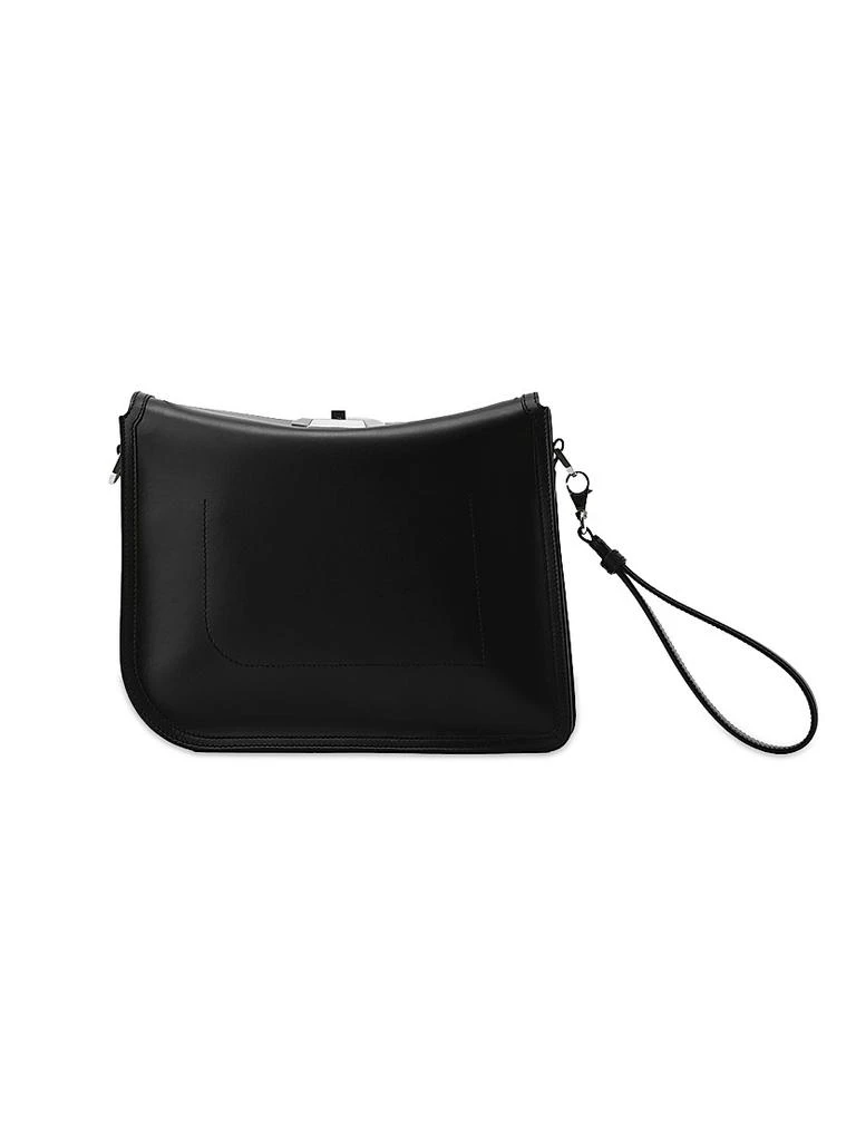 Lanvin Compagnon Asymmetrical Leather Clutch Bag 3