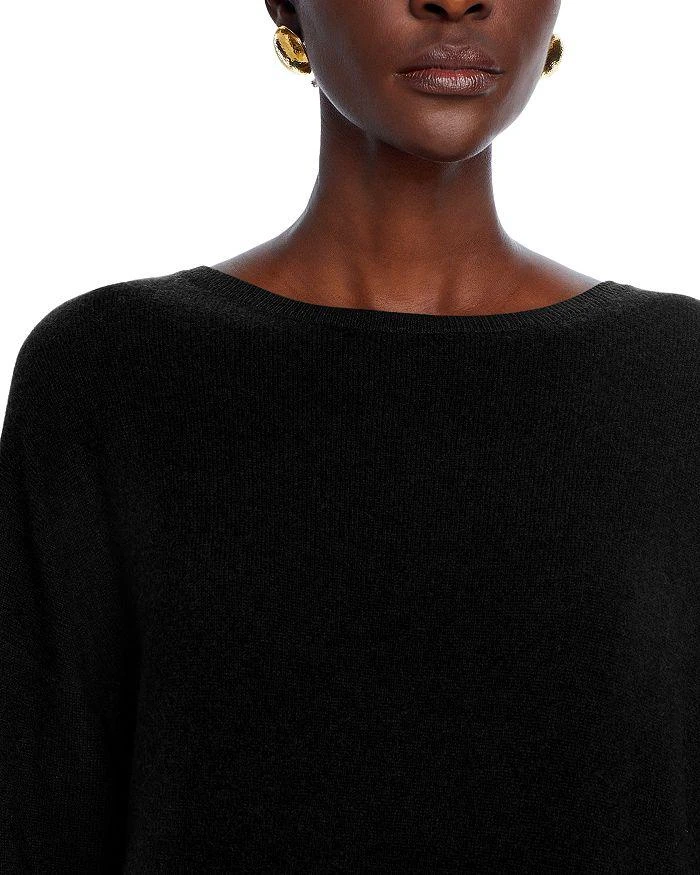 C by Bloomingdale's Cashmere Boat Neck Side Slit Asymmetrical Sweater - Exclusive 4