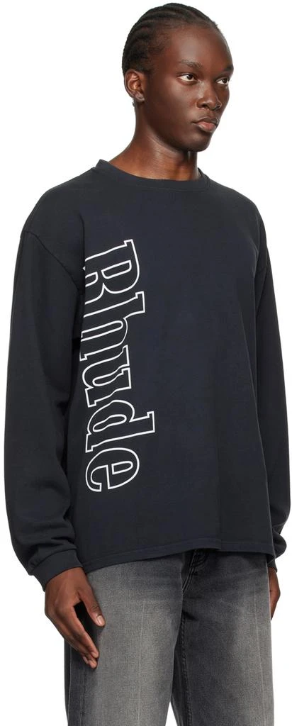 Rhude Black Side Logo Long Sleeve T-Shirt 2